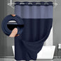 No Hook Shower Curtain with Liner Set Hotel Waffle Burgundy 72W X 75L