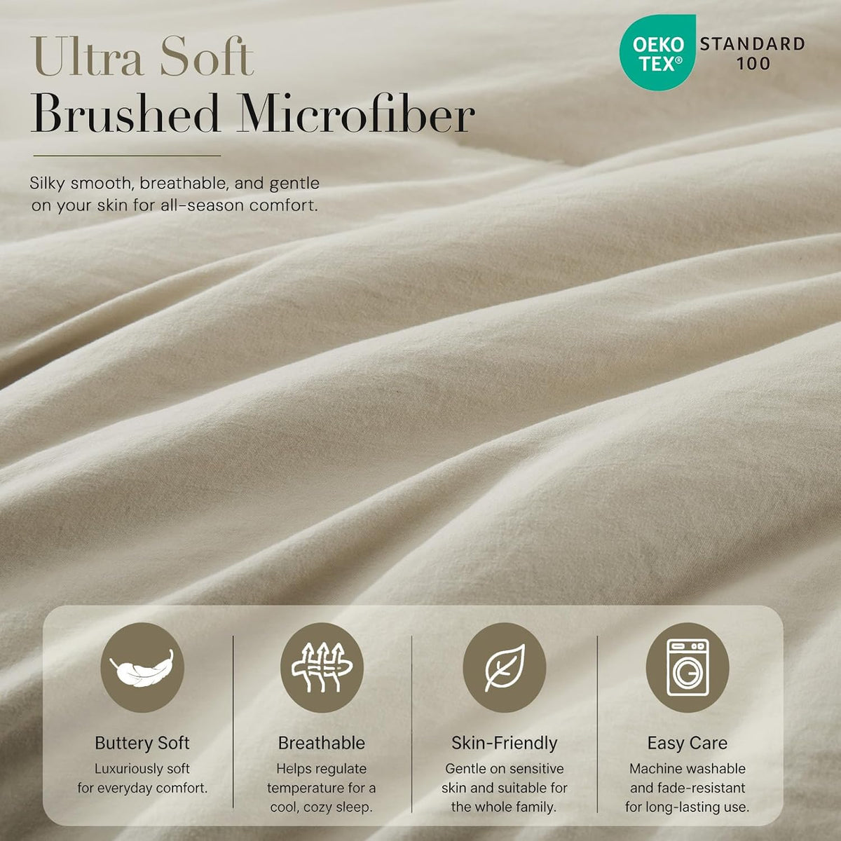 Queen Comforter Set-7 Pieces Soft Prewashed Bed in a Bag Queen Bedding Sets