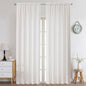 Chyhomenyc 2 Panels White Kitchen Curtains 36 Inch Length Tier Curtain