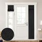 HOMEIDEAS 100% Blackout Linen Door Curtains for French Door 26x68 Inch
