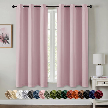 MIULEE Blackout Curtains for Bedroom 2 Panels 40 x 84 Inch Long Black