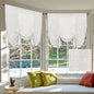 H.VERSAILTEX Tie Up Linen Curtains 63 Inch Length Nature Linen Textured Privacy Curtain Multi Hanging Ways Shade Balloon Window Shade Rod Pocket Casual Curtain - 42x63 - Natural