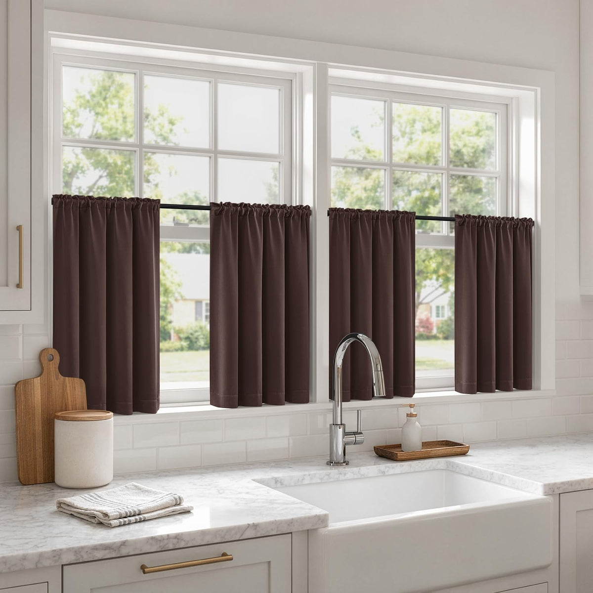 MIULEE Black Blackout Curtains 63 Inch Length for Bedroom Set of 4 Panels