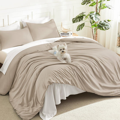 Litanika Queen Comforter Set Sage Green, 3 Pieces Lightweight Solid Bed Set