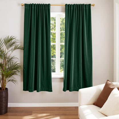 Lazzzy Blackout Curtains Thermal Insulated Curtains Room Window Drapes Super Soft Luxury Curtains for Living Room Bedroom Rod Pocket 2 Panels, 96 Inch Lined | Beige