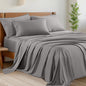 Shilucheng 6 Piece Queen Sheet Sets, Cooling Sheets, Dark Grey
