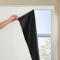 Autohesion Curtains for Windows,Bedroom Blackout Curtains for - Thermal Lnsulated No Drill Curtains Room Darkening Black Small Drapes, JILRON,(1 Panels,35Wx48L inch-Black)