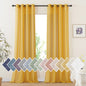 NICETOWN Semi Sheer Linen Ivory Curtains for Bedroom, W52xL84, 2 Panels