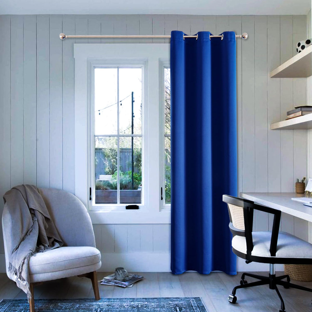 ChrisDowa Blackout Curtains Door Curtain for Doorway Privacy Closet Drapes