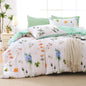 MUXHOMO Queen Comforter Set, 7-Piece Floral Bed in a Bag, Sage Green
