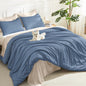 Litanika Queen Comforter Set Sage Green, 3 Pieces Lightweight Solid Bed Set