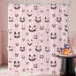 Halloween Shower Curtain, Black and White Funny Ghosts Icons Spooky Cute Halloween Bathroom Curtain Waterproof Fabric Machine Washable with Hooks, 72" Wx72 L