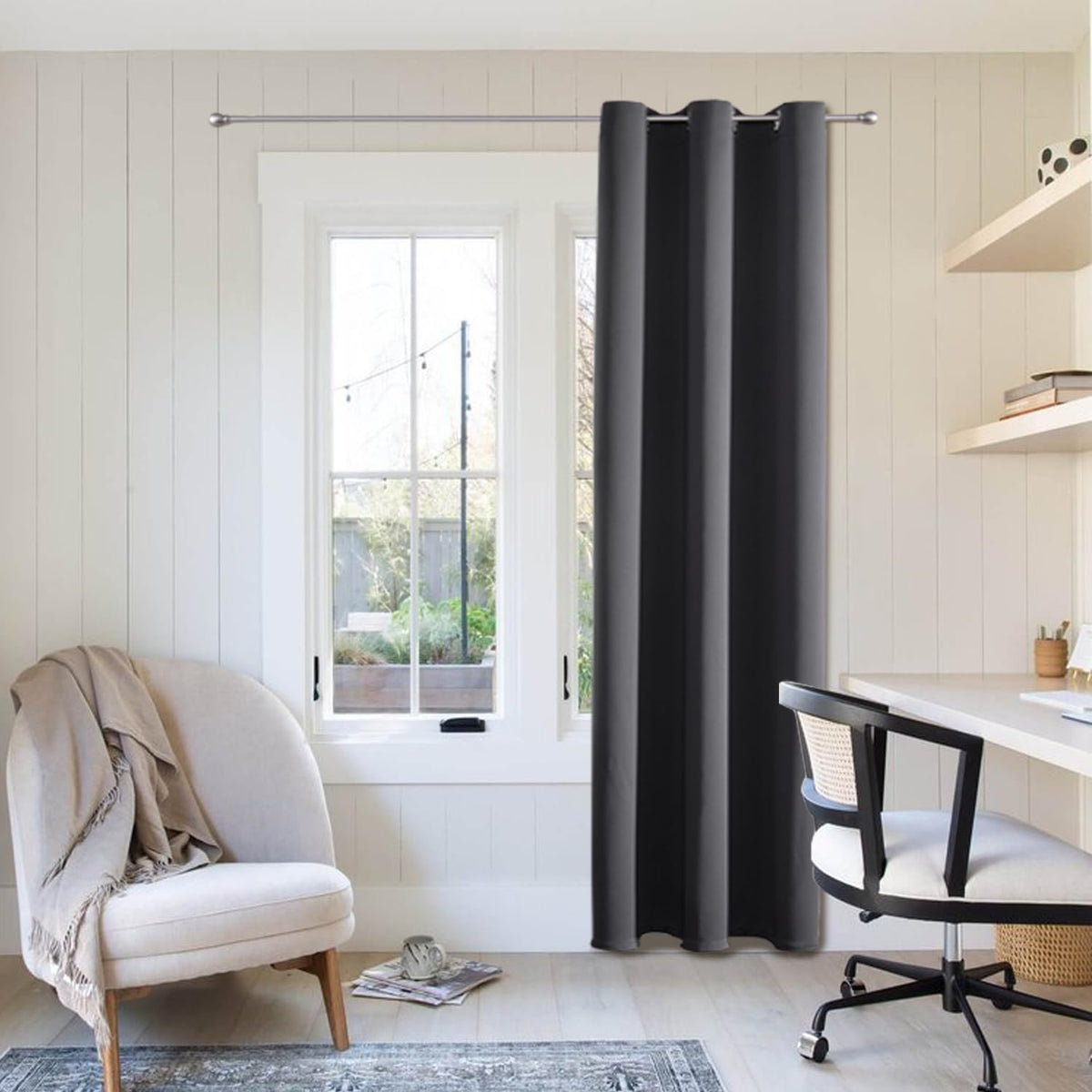 ChrisDowa Blackout Curtains Door Curtain for Doorway Privacy Closet Drapes