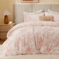 BEDELITE Fleece Full Comforter Set, Fluffy Bed Set, Cream White