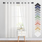 NICETOWN Semi Sheer Linen Ivory Curtains for Bedroom, W52xL84, 2 Panels