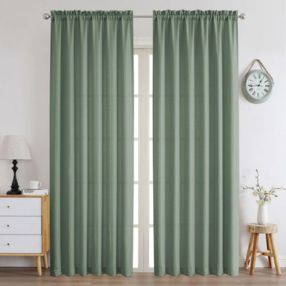 Chyhomenyc 2 Panels White Kitchen Curtains 36 Inch Length Tier Curtain