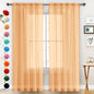 SpaceDresser Sheer Voile Curtains for Living Room 84 Inch Long 2 Panels