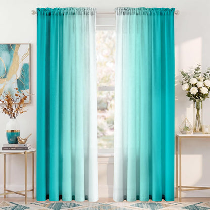 Burnt Orange Curtains 84 Inch Length for Living Room,2 Panels
