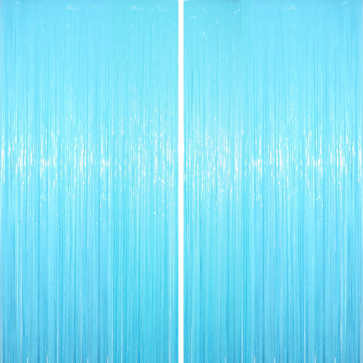 Voircoloria Laser Pink Foil Fringe Backdrop Curtains,3.3x6.6ft, 2 Pack