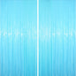 Voircoloria Laser Pink Foil Fringe Backdrop Curtains,3.3x6.6ft, 2 Pack