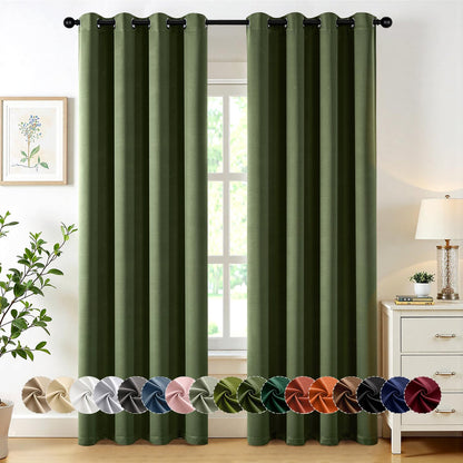 MIULEE Blackout Curtains for Bedroom 2 Panels 40 x 84 Inch Long Black