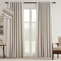 Topfinel Cream Linen Blackout Curtains 84 Inch Long for Bedroom Living Room, Ivory Pinch Pleat Back Tab Full Blackout Drapes Farmhouse Boho Curtains for Window, White Neutral Curtains 52" X 84" 7 FT