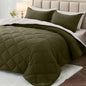 MUXHOMO Full Comforter Set 7 Pieces, Reversible Bed in a Bag, Red/Black