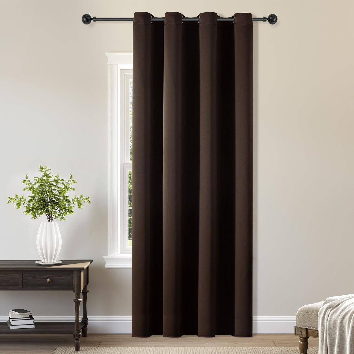 ChrisDowa Blackout Curtains Door Curtain for Doorway Privacy Closet Drapes
