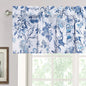 H.VERSAILTEX Blackout Curtain Valances for Kitchen Window/Living Room/Bathroom Privacy Added Rod Pocket Home Decoration Winow Valance, 52" W x 18" L, Floral in Sage and Brown