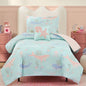 Twin Comforter Set for Girls-3 Pieces Mermaid Glow in the Dark Bedding Sets
