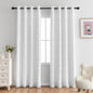 MYSKY HOME Kids Blackout Curtains for Boys Bedroom 84 Inch Long 100% Light Blocking Cute Curtains for Playing Room 2 Panels Grommet Nursery Drapes with Rainbow Pom Pom Sheer 2 Layered 50W x 84L