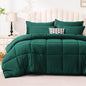 Love's cabin Full Comforter Set Black, 7 Pieces Full Bed in a Bag, All Season Bedding Sets with 1 Comforter, 1 Flat Sheet, 1 Fitted Sheet, 2 Pillowcase and 2 Pillow Sham