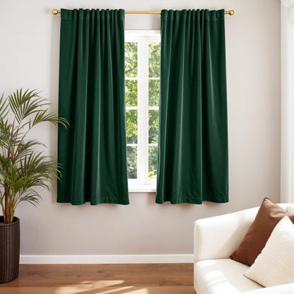 Lazzzy Blackout Curtains Thermal Insulated Curtains Room Window Drapes Super Soft Luxury Curtains for Living Room Bedroom Rod Pocket 2 Panels, 96 Inch Lined | Beige