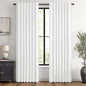 MIULEE 100% Blackout Linen Curtains for Bedroom 42 x 84 Inch Ivory 2 Panels
