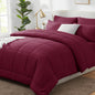 CozyLux Full Size Comforter Sets Black - 7 Pieces Bed in a Bag