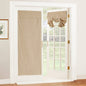 RYB HOME Blackout French Door Curtain, No Drill, W26 x L69, Black, 1 Panel