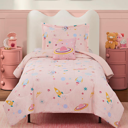 Twin Comforter Set for Girls-3 Pieces Mermaid Glow in the Dark Bedding Sets