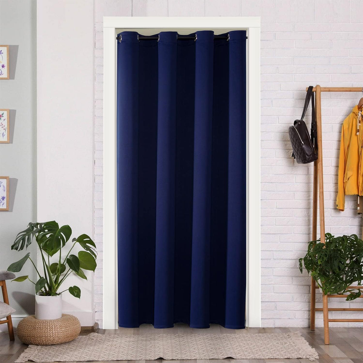 ChrisDowa Blackout Curtains Door Curtain for Doorway Privacy Closet Drapes