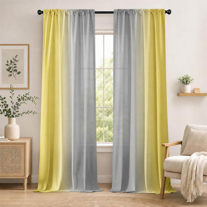 Burnt Orange Curtains 84 Inch Length for Living Room,2 Panels