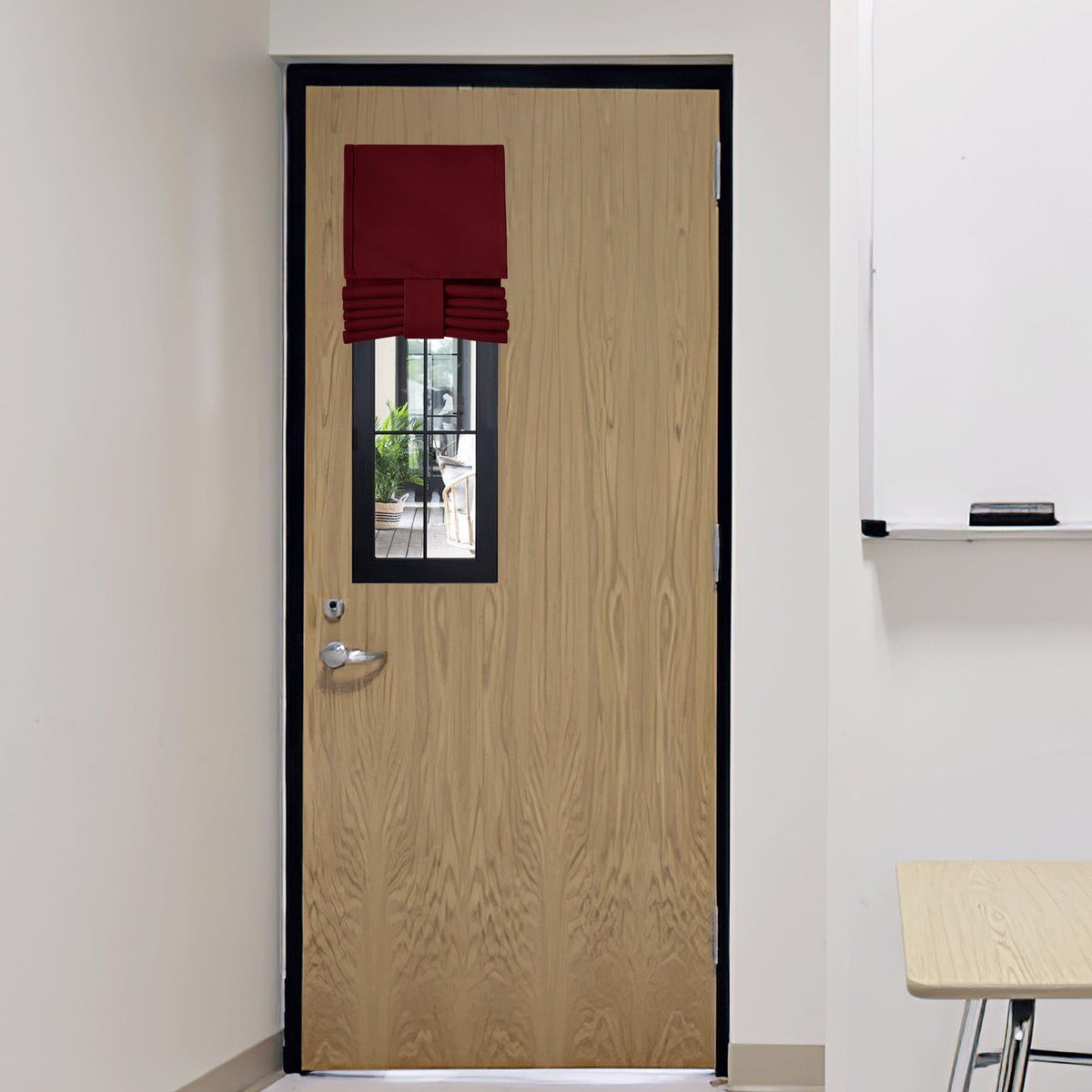 RYB HOME Blackout French Door Curtain, No Drill, W26 x L69, Black, 1 Panel