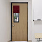 RYB HOME Blackout French Door Curtain, No Drill, W26 x L69, Black, 1 Panel