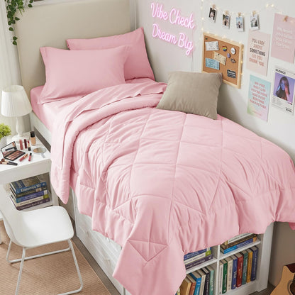 HEVUMYI 7-Piece Full Comforter Set, Dark Grey Bed in a Bag