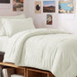 CozyLux Queen Comforter Set Black, 7 Pieces Bed in a Bag