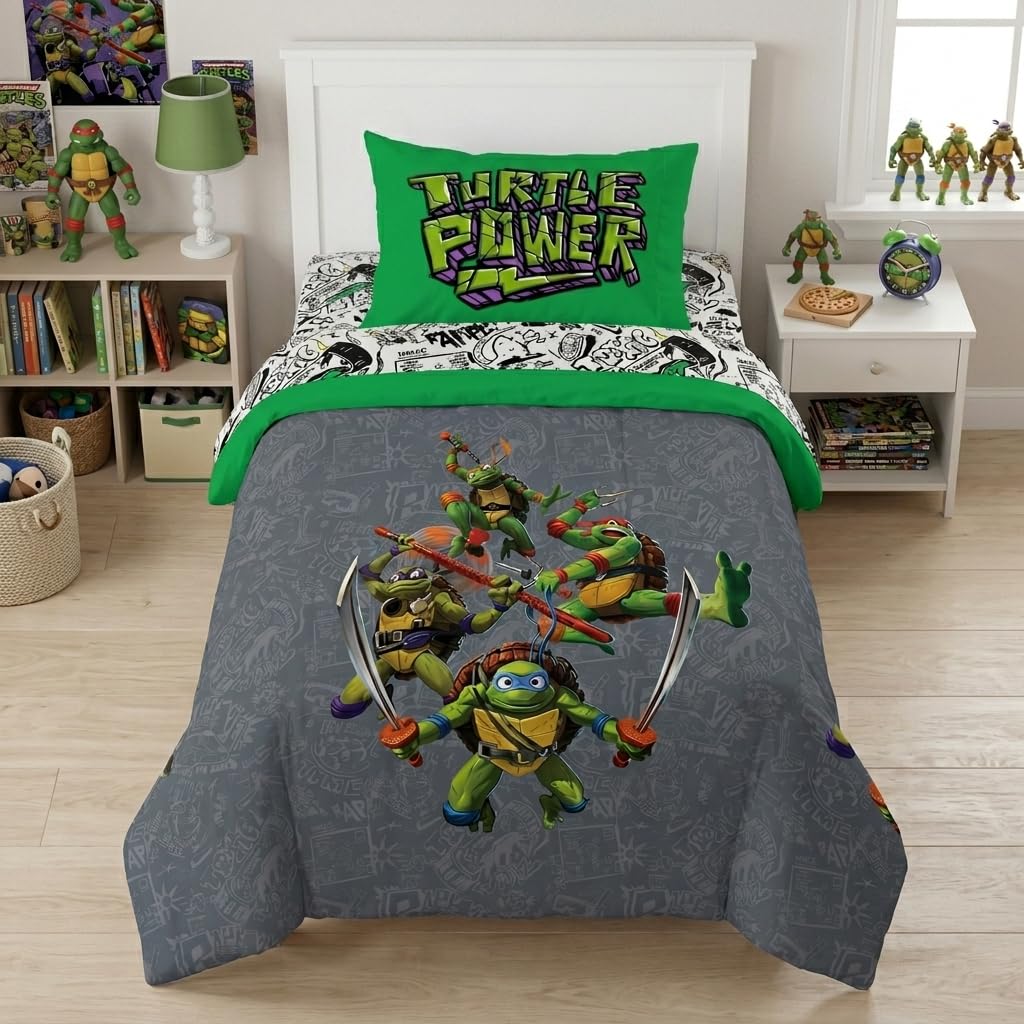 Marvel Spiderman Full Size Comforter Set 5 Piece Kids Bedding, Multi