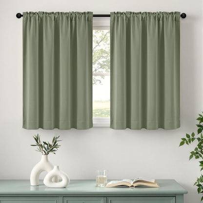 MIULEE Halloween Black Blackout Curtains for Bedroom Room 40"x63" 2 Panels