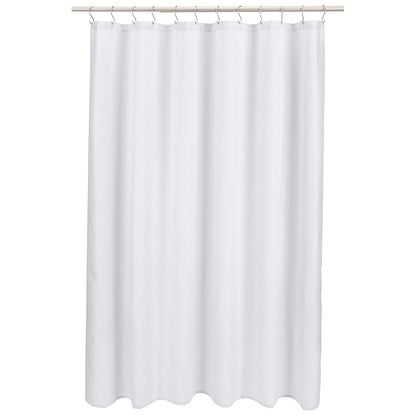 Amazon Basics 8-Gauge PEVA Shower Curtain or Liner with Mesh Storage Pockets - 72" x 72", Clear