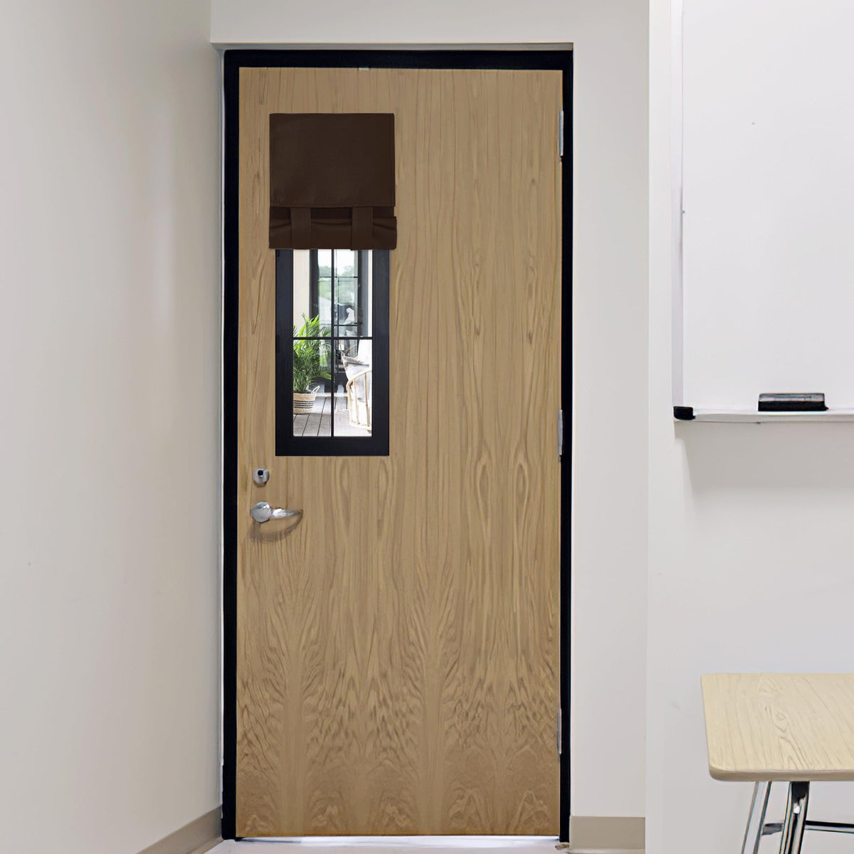RYB HOME Blackout French Door Curtain, No Drill, W26 x L69, Black, 1 Panel