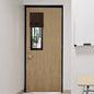 RYB HOME Blackout French Door Curtain, No Drill, W26 x L69, Black, 1 Panel