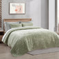 RECYCO Channel Box Stitch Velvet Quilt Set, King Size, Beige