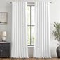 MIULEE 100% Blackout Linen Curtains for Bedroom 42 x 84 Inch Ivory 2 Panels